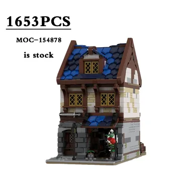 Новый MOC-154878 Модульный Рынок и Антикварный Магазин 1653 шт. • Модульные Строительные Кирпичи Игрушки для Детей Подарки на День Рождения Рождественские Подарки