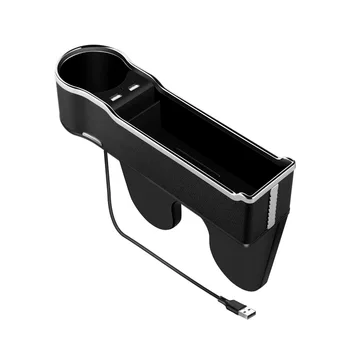 Новый Автомобильный Ящик Для Хранения Коробка Для Хранения Мобильных Телефонов USB Быстрая Зарядка Автомобильный Универсальный Многофункциональный Зажим Для Сиденья Слот Коробка Для Хранения