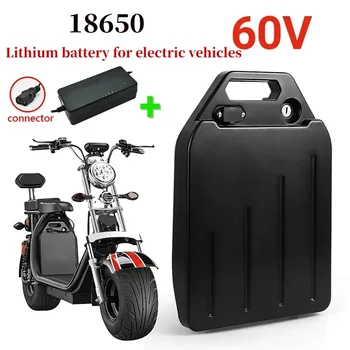 Новый аккумулятор для электрического скутера Citycoco 60V 20Ah-100Ah для мотоцикла/велосипеда мощностью 250 Вт ~ 1500 Вт, водонепроницаемый литиевый аккумулятор + 67.Зарядное устройство на 2 В