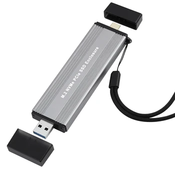 Новый корпус M.2 NVME Pcie SSD с USB C 3.1 Gen 2 USB3.0 К M.2 M Key Корпус жесткого диска для 2230 2242 2260 2280
