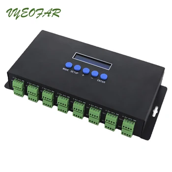 Новый Светодиодный Контроллер преобразователя Artnet в DMX BC-216 BC-204 DC 5V-24V 16-портовый DMX512 Ethernet Пиксельный контроллер с выходом 1024 канала