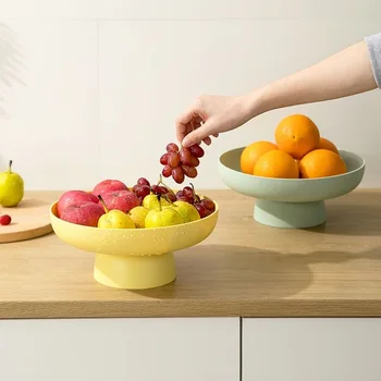новый стеллаж для хранения фруктов Nordic PP, Корзина со Съемным дном, тарелка для конфет, Органайзер для дома, Кухонный инструмент для подноса с едой