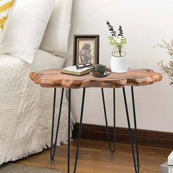 Новый торцевой столик из натурального оливкового дерева, прикроватный столик, Органайзер для гостиничного дивана, тумбочка из кофейного дерева класса Люкс