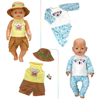Одежда для куклы подходит на 43 см, Детские игрушки, одежда для куклы born, аксессуары, Мультяшная открытка, наряды, платья, обувь