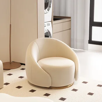 Одноместный Простой диван с круглыми вращающимися ножками, диван для гостиной, Европейский Белый диван Salas Y, мебель для гостиной, Домашняя мебель