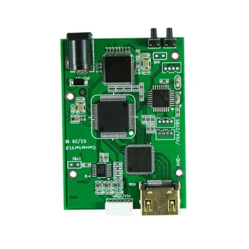 Плата преобразователя видеосигнала HD 4-В-1 AHD41 AHD TVI CVI CVBS-Совместимая плата преобразователя сигнала VGA CVBS