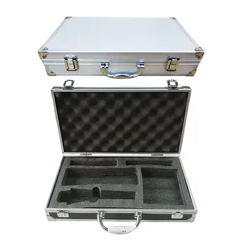 Портативный алюминиевый чемодан с микрофоном, жесткий футляр для вещательного оборудования, прочный пенопластовый футляр, Ударопрочная направляющая система, чехол для микрофона для переноски