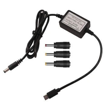 Разъем питания USB Type C до 5,5 мм и 2,1 мм, кабель для зарядки маршрутизатора со светодиодной подсветкой