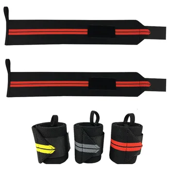 Регулируемый браслет из 2 предметов, Эластичные бандажи для поддержки запястья для тяжелой атлетики, пауэрлифтинга, Дышащая спортивная безопасность, 3 цвета