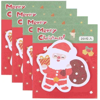 Рождественские стикеры, Портативные блокноты для заметок, самоклеящиеся наклейки для аксессуаров для дома, Офисный блокнот