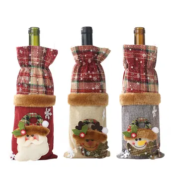 Рождественские украшения для бутылок вина, милые украшения для бутылок, подарки для друзей, семей, любителей вина