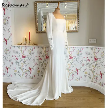 Свадебные платья с цветочной вышивкой, свадебное платье с открытой спиной в стиле милой феи на шнуровке, богемное свадебное платье для вечеринки