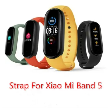 Силиконовый ремешок для Xiaomi Mi band 5 Сменный браслет для смарт-часов Браслет для Mi band 5 NFC Mi5 Global Женский Мужской браслет