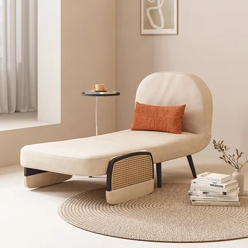 Скандинавский односпальный диван-кровать складной двойного назначения для небольшой гостиной с ножками из массива дерева, тканевый диван двойного назначения для отдыха