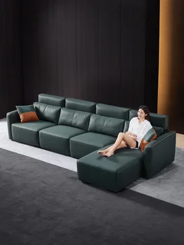 Тканевый диван легкая роскошь современная ткань по новой технологии Итальянская минималистская комбинация для гостиной пуховый диван