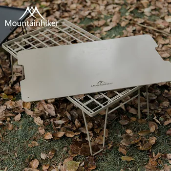 Уличный многофункциональный стол из стальной сетки Mountainhiker, пластина из нержавеющей стали, легкая и ее легко носить с собой, кемпинг, барбекю, пикник