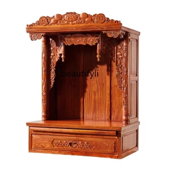 Шкаф для одежды God of Wealth из розового дерева Pterocarpus Erinaceus Poir. Настенный шкаф-алтарь Altar