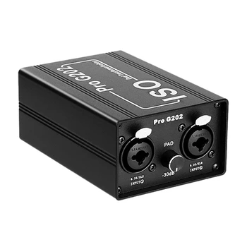 Шумоподавитель Pro G202, двухканальный аудиоизолятор 6.5 XLR, микшер текущего звука, микрофон, общий фильтр заземления