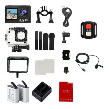 Экшн-камера HD 4K/30 кадров в секунду 4K 30 кадров в секунду Мини-Камера Для велоспорта И дайвинга DV С защитой От встряхивания Водонепроницаемая Экшн-Камера